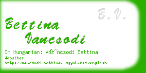 bettina vancsodi business card